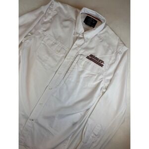 Harley Davidson Genuine Motorclothes Tall White Button Up‎ Shirt